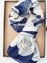 Flower Print Lightweight Scarf - Trendsi - Flyclothing LLC