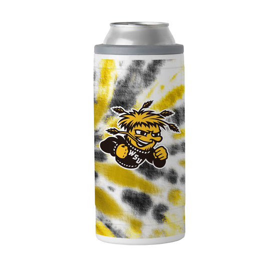 Wichita State 12oz Tie Dye Slim Can Coolie - Logo Brands - Flyclothing LLC