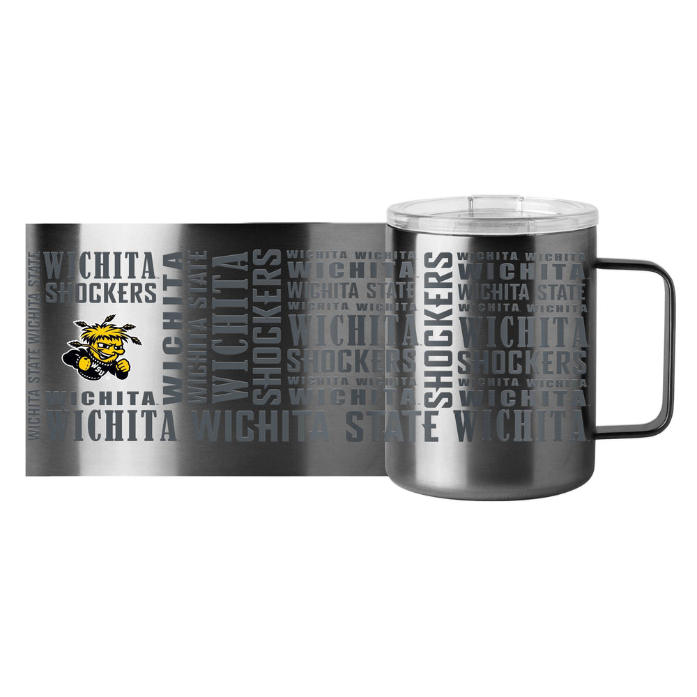 Wichita State 15oz Replay Stainless Steel Mug - Logo Brands - Flyclothing LLC