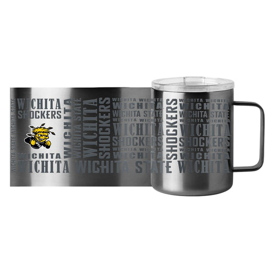 Wichita State 15oz Replay Stainless Steel Mug - Logo Brands - Flyclothing LLC