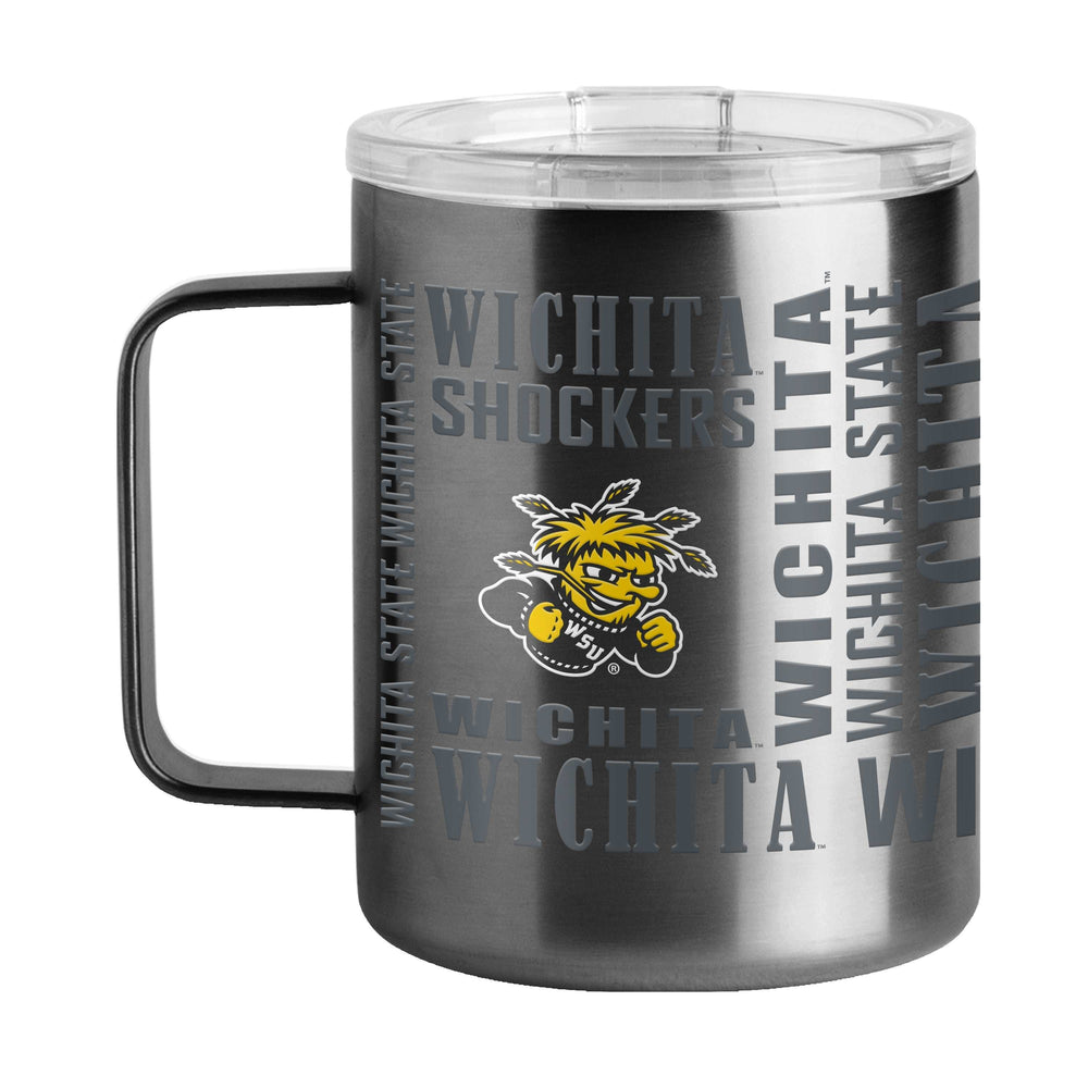 Wichita State 15oz Replay Stainless Steel Mug - Logo Brands - Flyclothing LLC