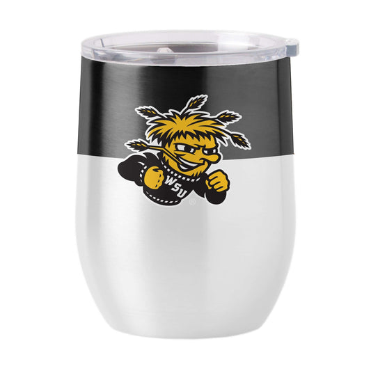 Wichita State 16oz Colorblock Stainless Curved Beverage - Logo Brands - Flyclothing LLC