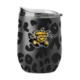 Wichita State Leopard 16oz Black Powdercoat Curved Beverage - Logo Brands - Flyclothing LLC