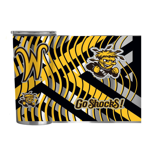 Wichita State 20oz Flex Plastic Wall Stainless - Logo Brands - Flyclothing LLC