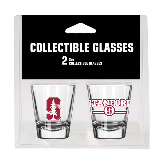 Stanford Campus Colors 2oz Letterman Shot Glass 2 Pack - Logo Brands - Flyclothing LLC