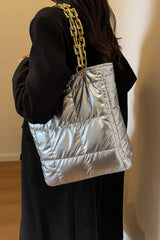 Bubble Texture Chain Handbag - Trendsi - Flyclothing LLC