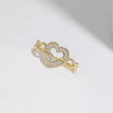 925 Sterling Silver Heart Ring - Trendsi
