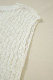 Notched Cap Sleeve Knit Top - Trendsi - Flyclothing LLC