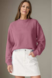 Round Neck Long Sleeve Sweatshirt - Trendsi - Flyclothing LLC