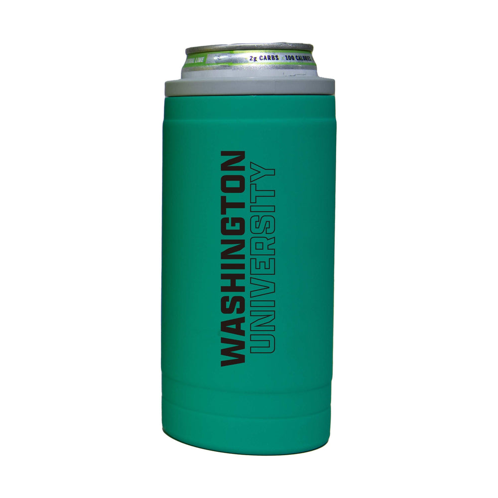Washington U St Louis 12oz Optic Stacked Soft Touch Slim Coolie - Logo Brands - Flyclothing LLC