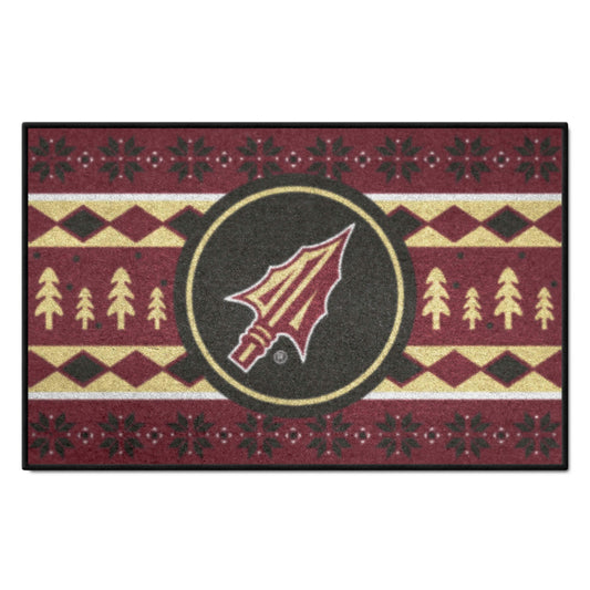 Florida State Seminoles Holiday Sweater Starter Mat Accent Rug - 19in. x 30in. - Florida State
