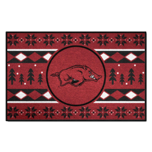 Arkansas Razorbacks Holiday Sweater Starter Mat Accent Rug - 19in. x 30in. - Arkansas