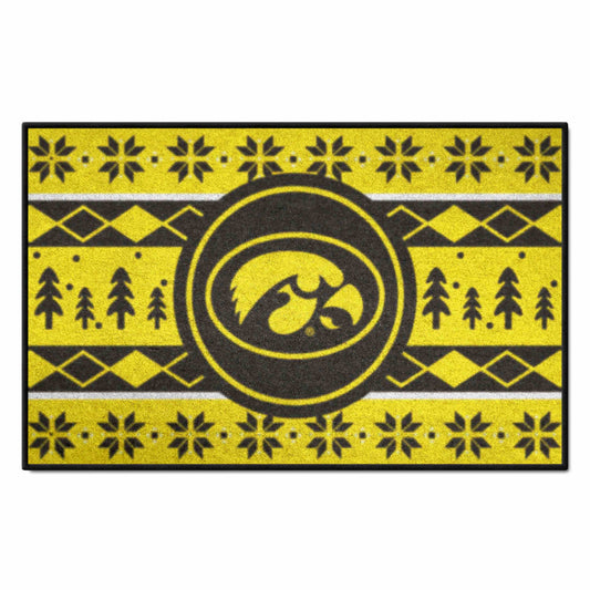 Iowa Hawkeyes Holiday Sweater Starter Mat Accent Rug - 19in. x 30in. - Iowa