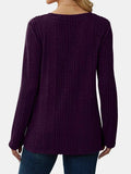 V-Neck Long Sleeve T-Shirt - Trendsi - Flyclothing LLC