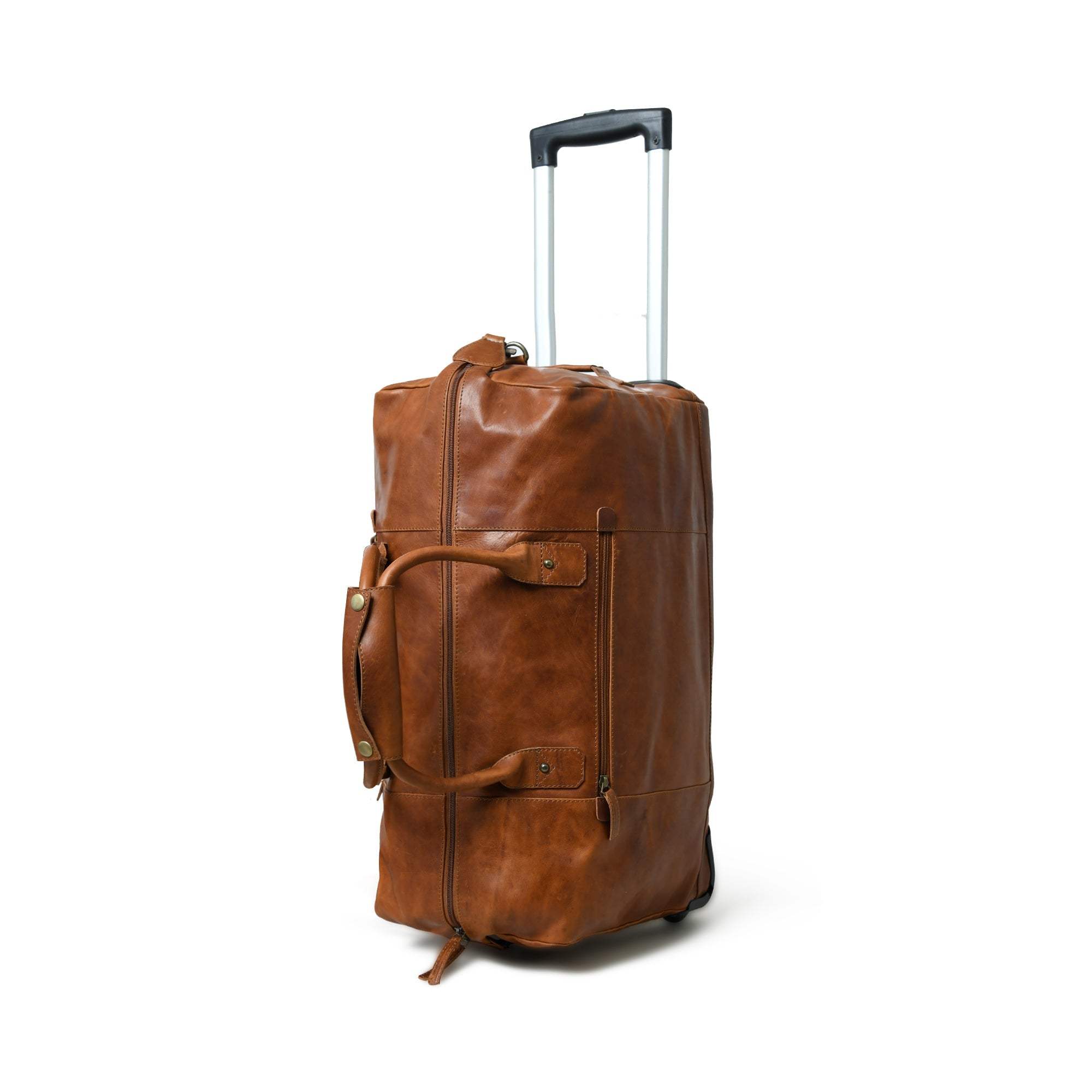 Harbor Leather Trolly Carry-On - Classy Leather Bags - Flyclothing LLC