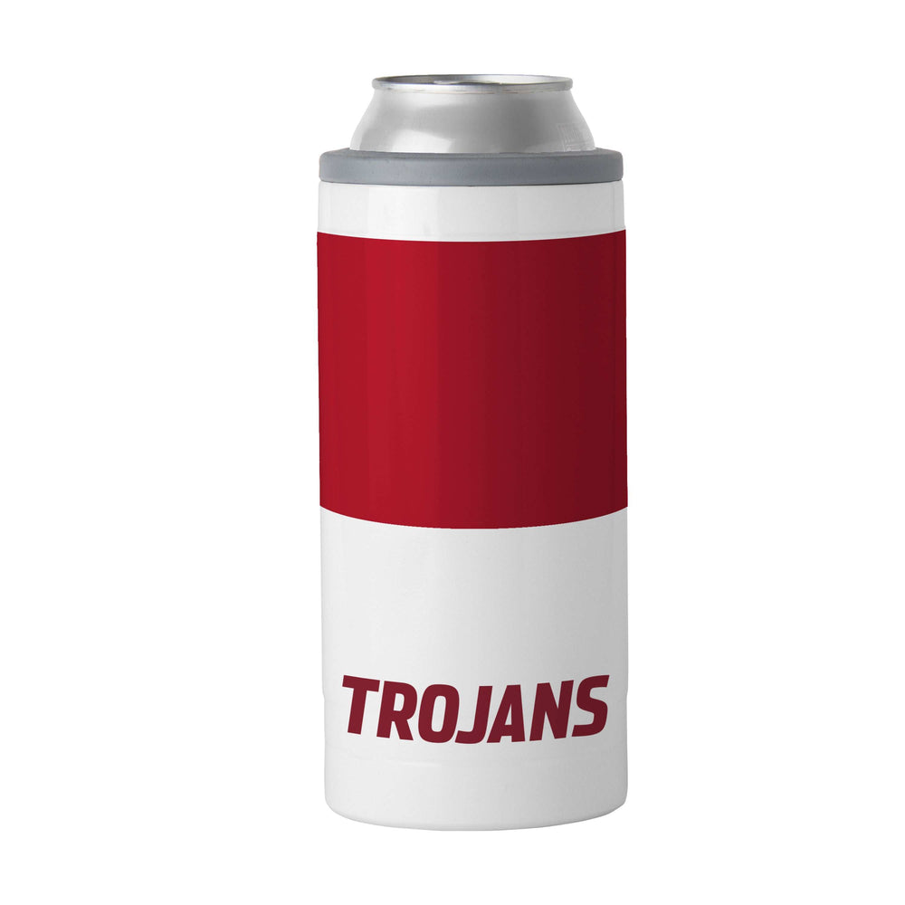 Troy 12oz Colorblock Slim Can Coolie - Logo Brands - Flyclothing LLC