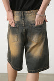 Men's Wasteland Style Demin Shorts with Pockets - Trendsi