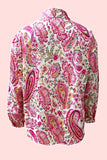 Printed Collared Neck Long Sleeve Shirt - Trendsi - Flyclothing LLC