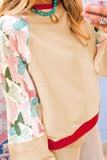 Printed Round Neck Long Sleeve Sweatshirt - Trendsi