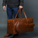 Buffalo Leather Tennis Duffle Bag - Classy Leather Bags - Flyclothing LLC