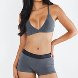 The Basalt | Heather Charcoal Boob Hammock™ Triangle Bralette