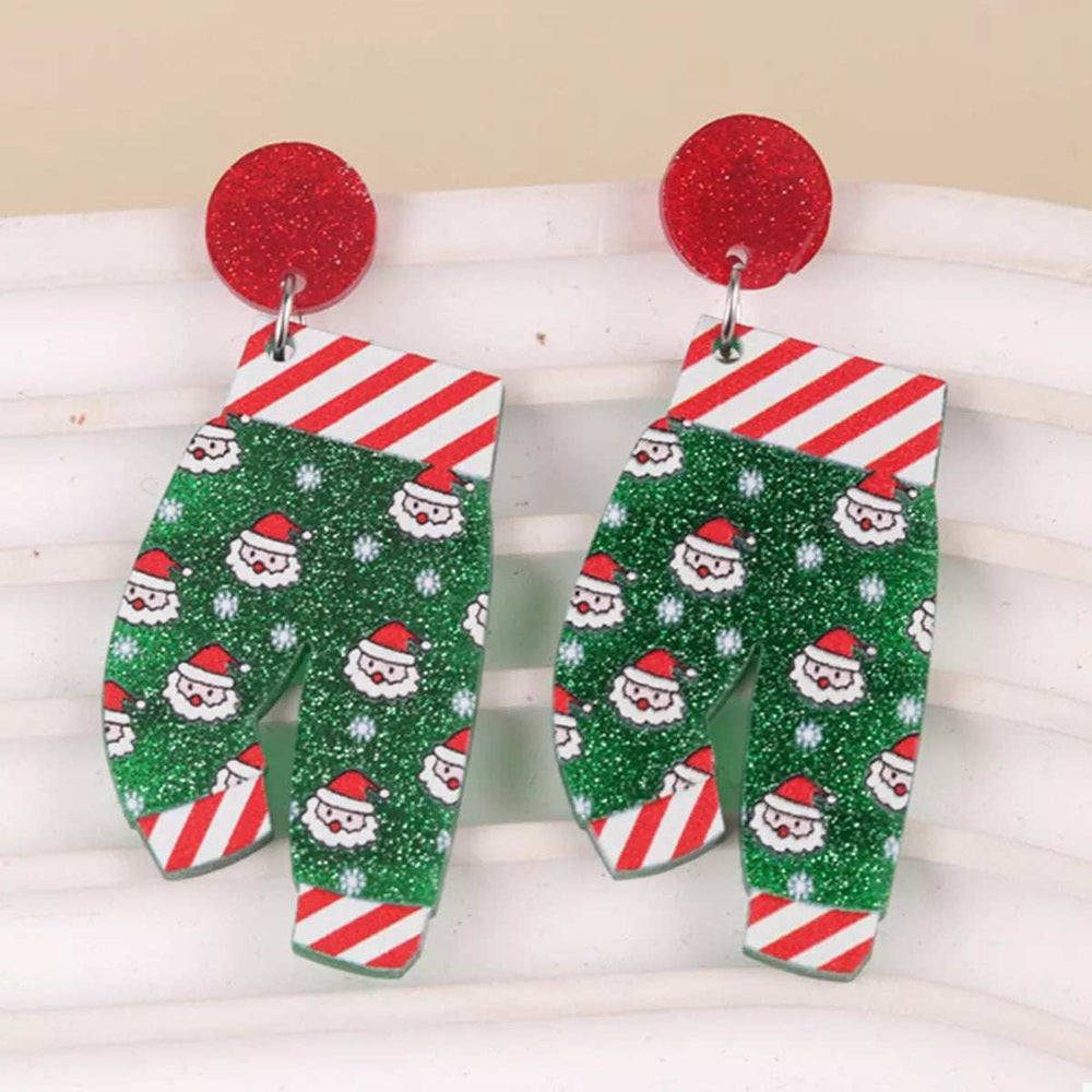 Christmas Holiday Santa Dangle Earrings - Trendsi - Flyclothing LLC
