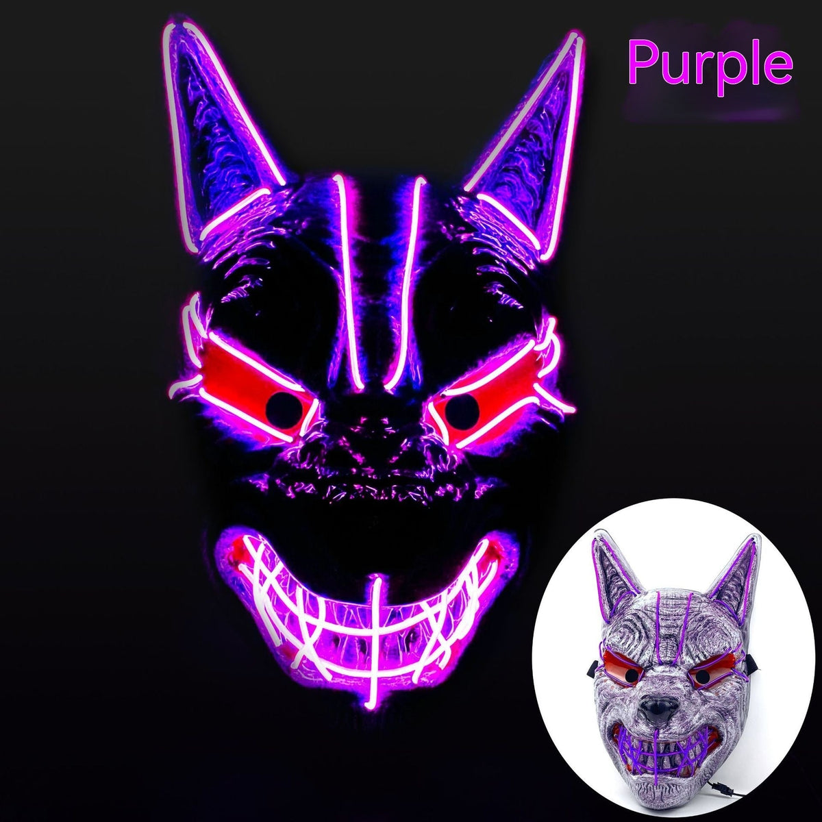 Halloween LED Full Face Luminous Mask - My Store - Flyclothing LLC