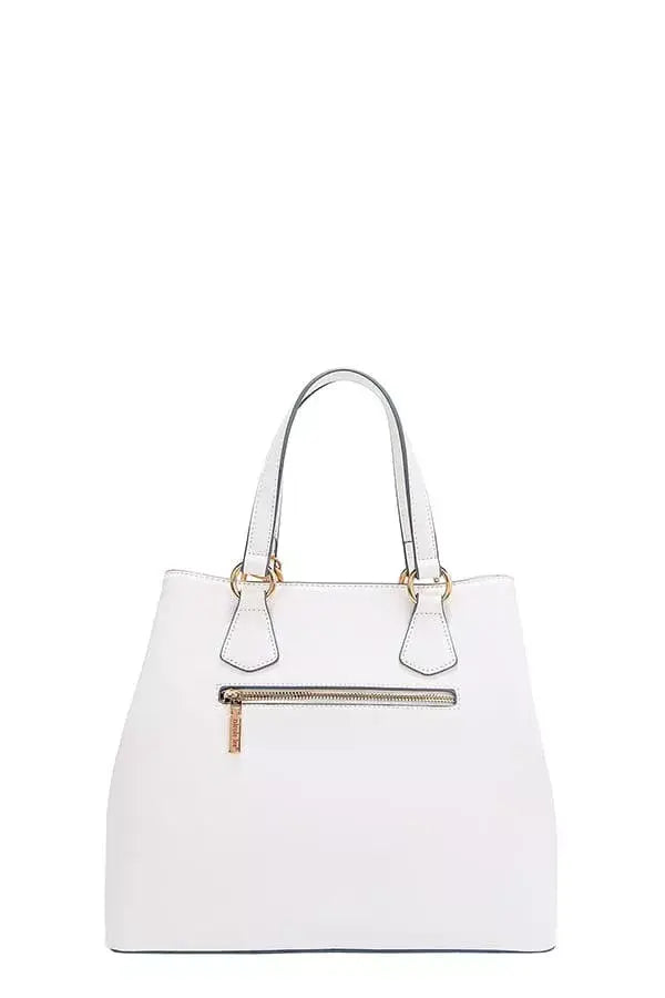 Nicole Lee USA Monogram Pattern Handbag with Rhinestones Decor - Trendsi - Flyclothing LLC