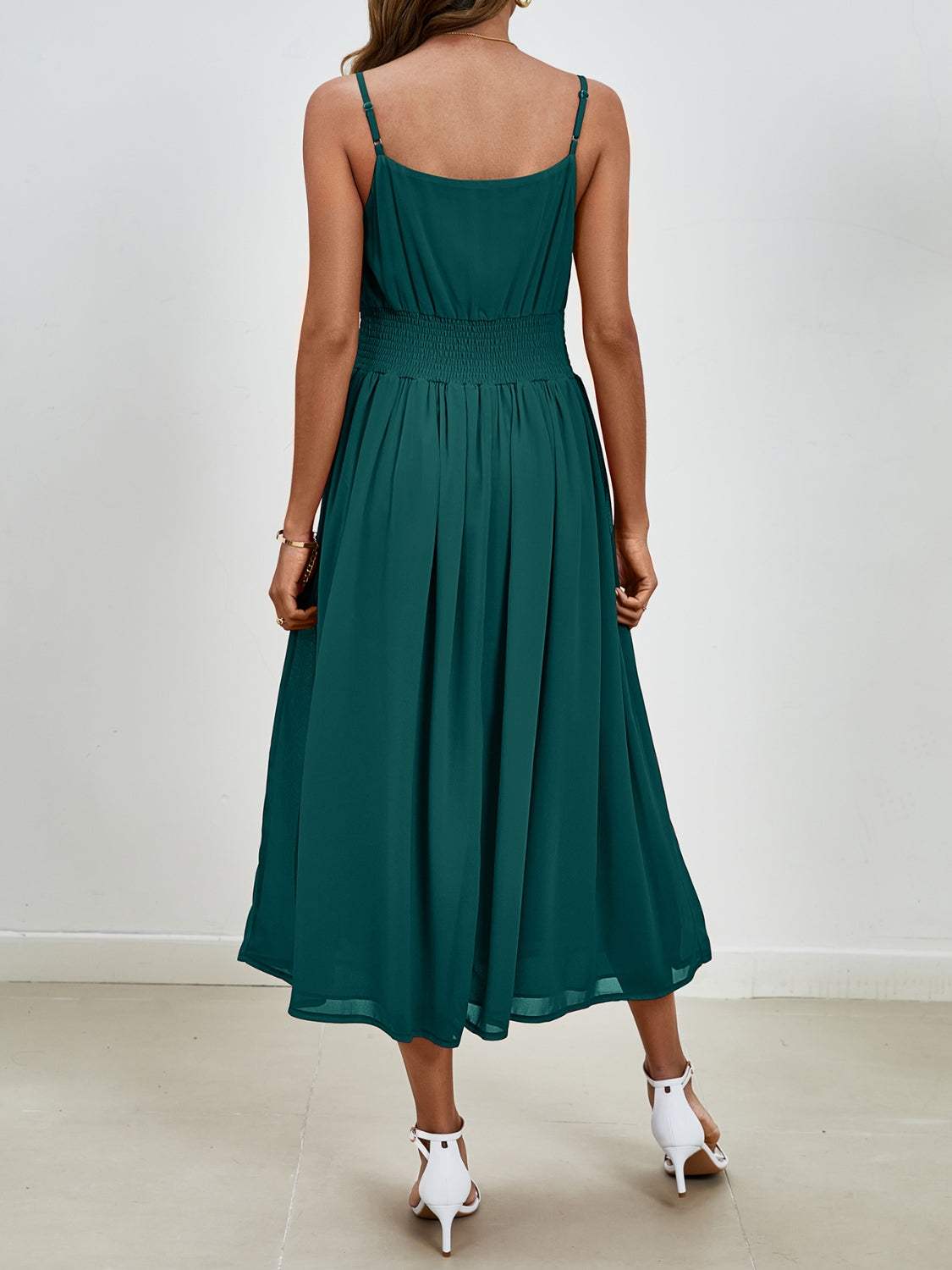 Scoop Neck Midi Cami Dress - Trendsi - Flyclothing LLC
