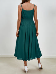 Scoop Neck Midi Cami Dress - Trendsi