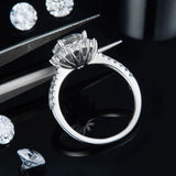 2 Carat Moissanite 925 Sterling Silver Ring - Trendsi