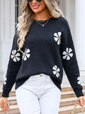 Angel Wings Round Neck Long Sleeve Sweater - Trendsi - Flyclothing LLC