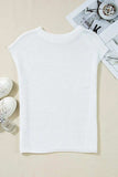 Side Slit Round Neck Knit Top - Trendsi - Flyclothing LLC