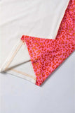Exposed Seam Leopard Color Block Round Neck Top - Trendsi - Flyclothing LLC