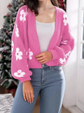 Floral Open Front Cardigan - Trendsi - Flyclothing LLC