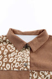 Leopard Button Up Drop Shoulder Jacket - Trendsi - Flyclothing LLC