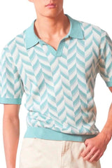 Men's Plus Size Contrast Short Sleeve Polo - Trendsi - Flyclothing LLC