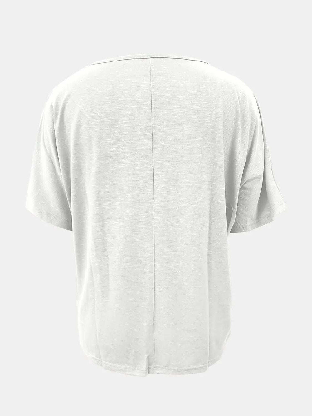 Full Size Scoop Neck Short Sleeve T-Shirt - Trendsi - Flyclothing LLC