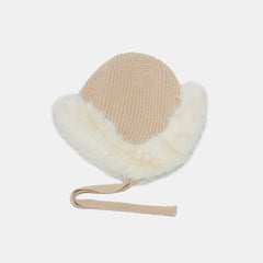 Thermal Tied Fuzzy Winter Hat - Trendsi