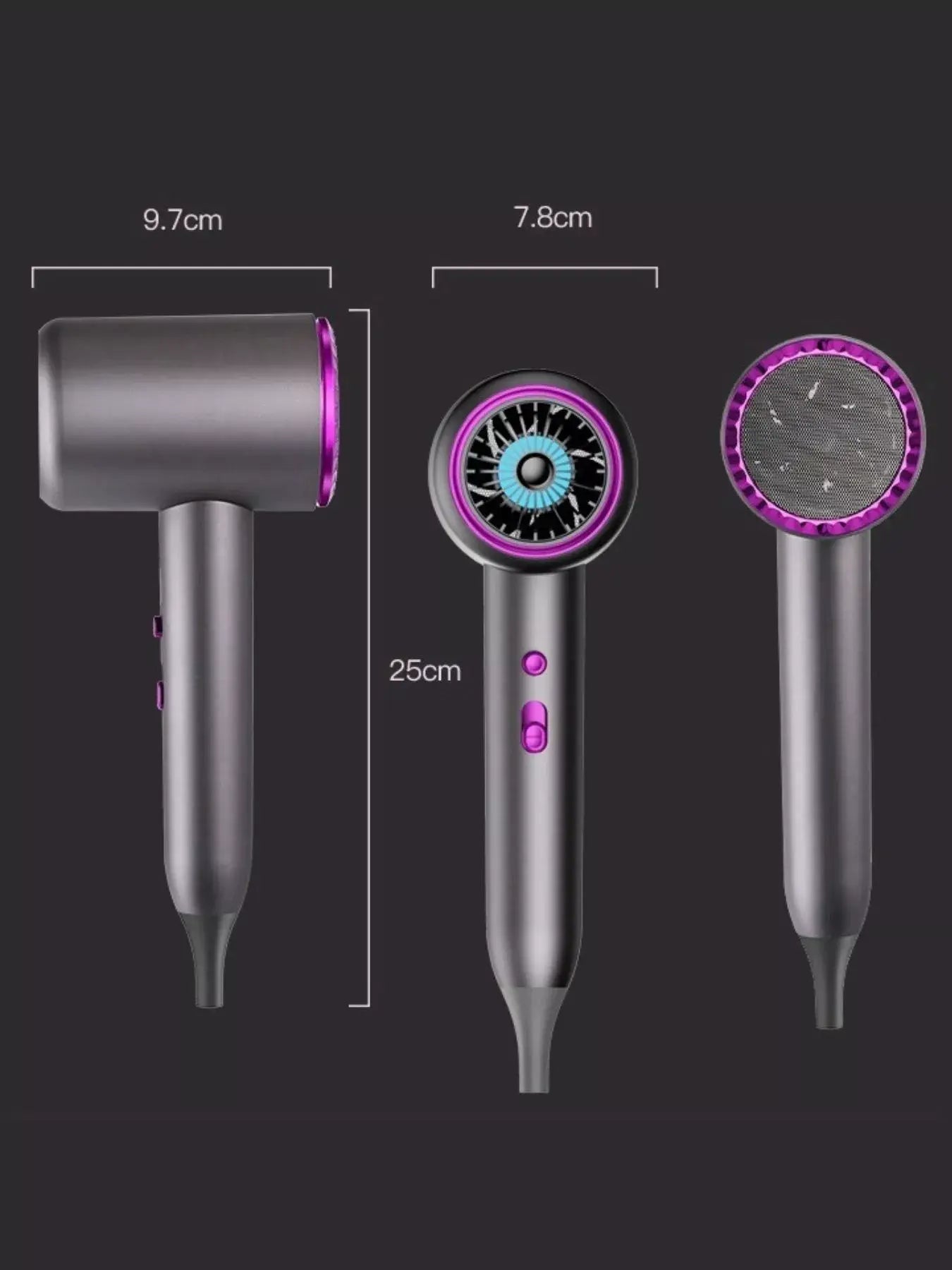 High-Speed Hair Dryer with Temperature Control - Trendsi - Flyclothing LLC