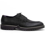 26-224-BLK CAMPO Sueded Goatskin Lace Up with Wax Finish, Black - Zelli Italia - Flyclothing LLC