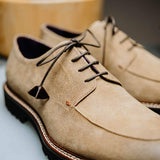 26-224-OAK CAMPO Sueded Goatskin Lace Up with Wax Finish, Oak - Zelli Italia - Flyclothing LLC