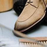 26-224-OAK CAMPO Sueded Goatskin Lace Up with Wax Finish, Oak - Zelli Italia - Flyclothing LLC