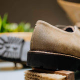 26-224-OAK CAMPO Sueded Goatskin Lace Up with Wax Finish, Oak - Zelli Italia - Flyclothing LLC
