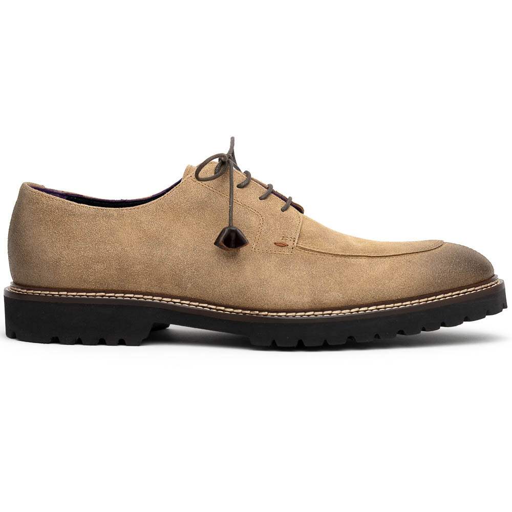 26-224-OAK CAMPO Sueded Goatskin Lace Up with Wax Finish, Oak - Zelli Italia - Flyclothing LLC