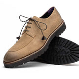 26-224-OAK CAMPO Sueded Goatskin Lace Up with Wax Finish, Oak - Zelli Italia - Flyclothing LLC