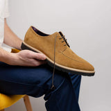 26-220-TOB CAMPO Sueded Goatskin Lace Up, Tobacco - Zelli Italia - Flyclothing LLC