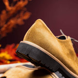 26-220-TOB CAMPO Sueded Goatskin Lace Up, Tobacco - Zelli Italia - Flyclothing LLC