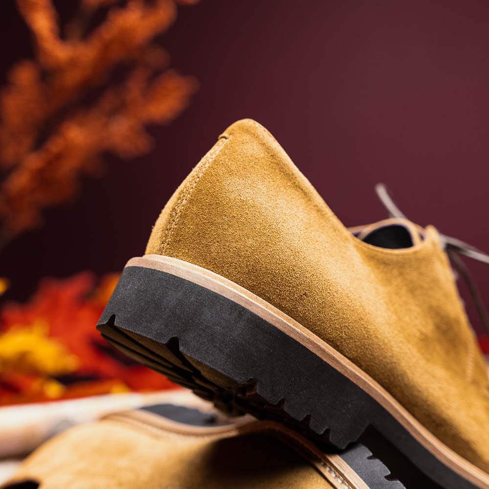 26-220-TOB CAMPO Sueded Goatskin Lace Up, Tobacco - Zelli Italia - Flyclothing LLC