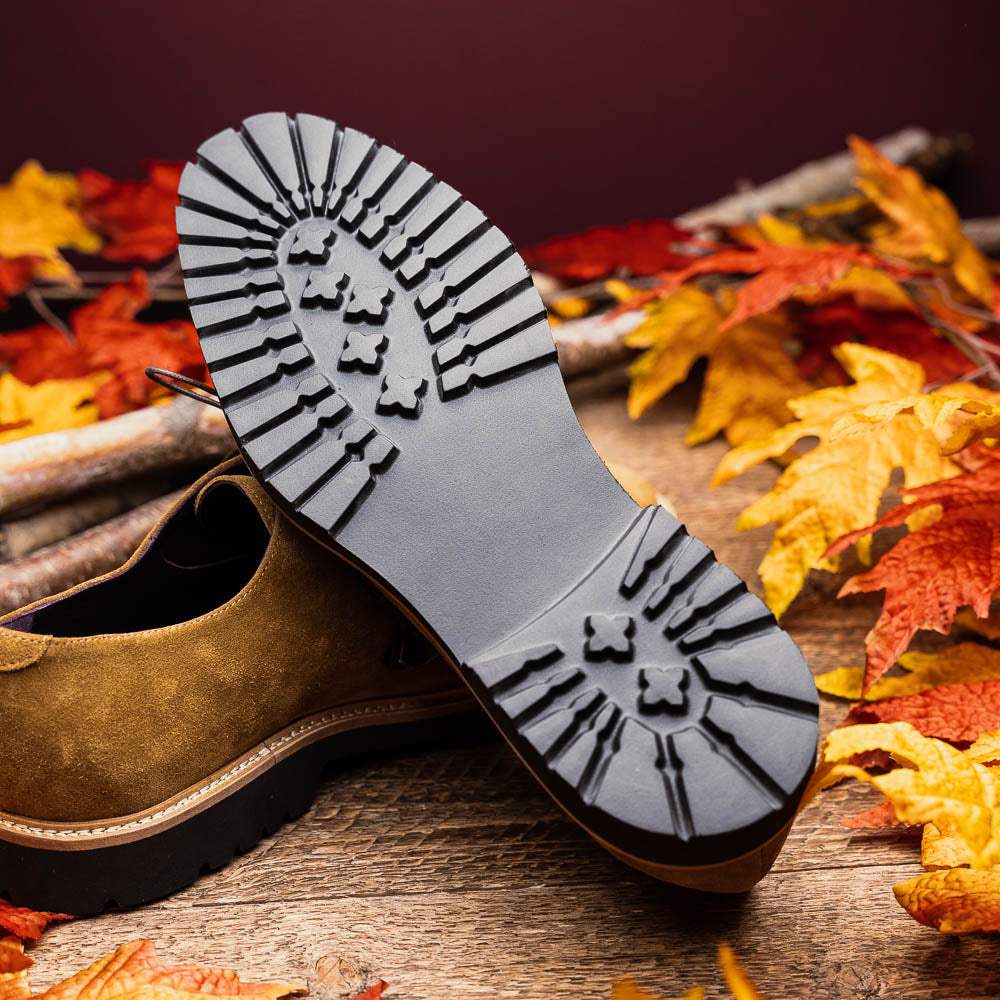 26-220-TOB CAMPO Sueded Goatskin Lace Up, Tobacco - Zelli Italia - Flyclothing LLC